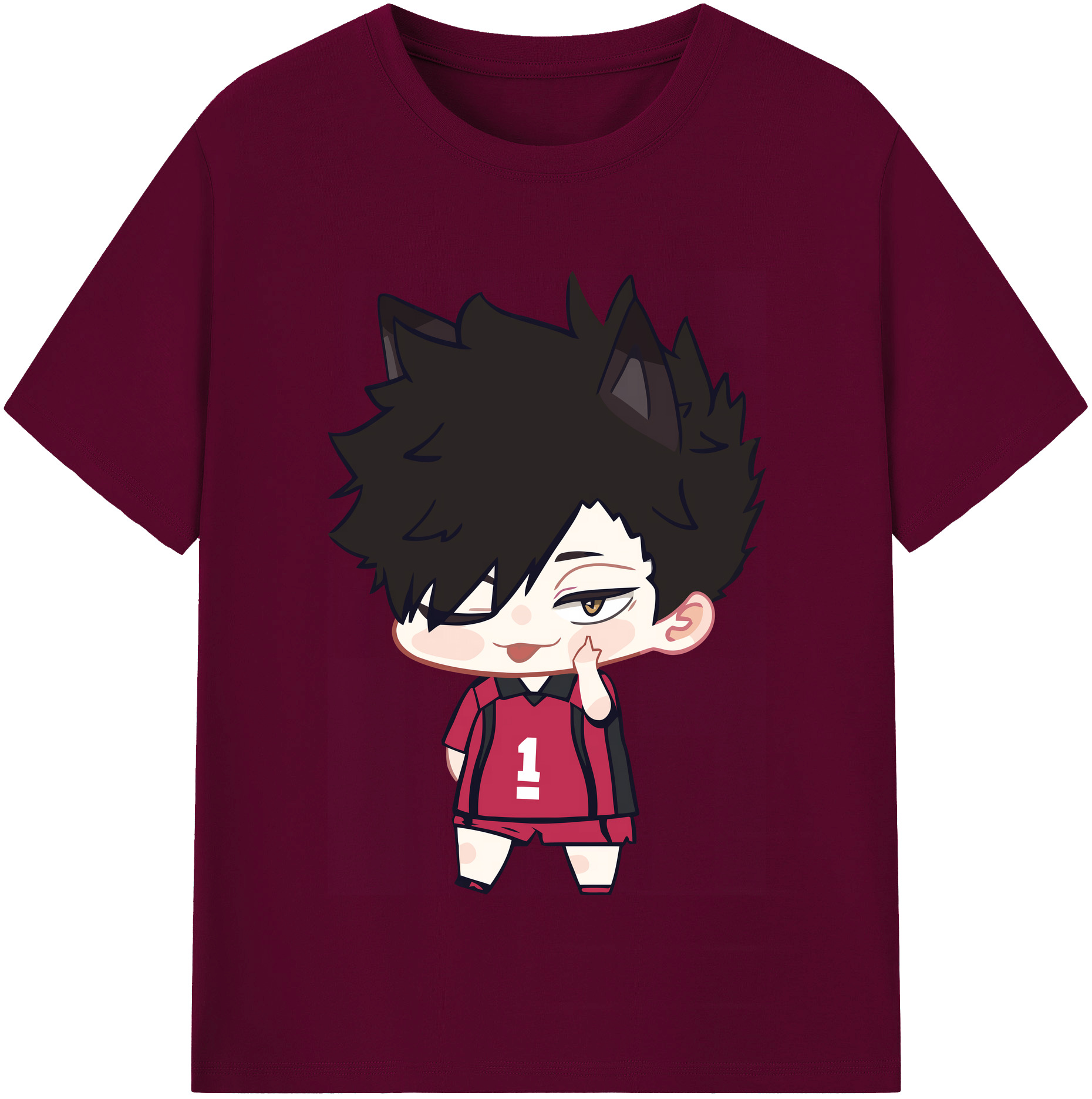 （画像用） ハイキュー!! Haikyu!! レディースカジュアルプリントTシャツ（綿100％）